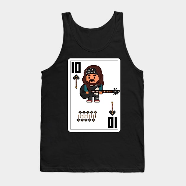 Pixelrockstars Ten of Spades Playing Card Tank Top by gkillerb